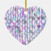 Dreamy Starburst Waves Pattern Keramik Ornament (Vorne)