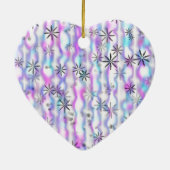 Dreamy Starburst Waves Pattern Keramik Ornament (Hinten)