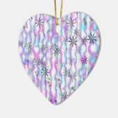 Dreamy Starburst Waves Pattern Keramik Ornament (Links)