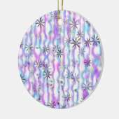 Dreamy Starburst Waves Pattern Keramik Ornament (Links)