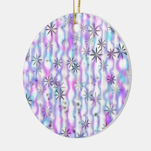 Dreamy Starburst Waves Pattern Keramik Ornament (Links)