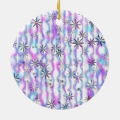 Dreamy Starburst Waves Pattern Keramik Ornament (Hinten)