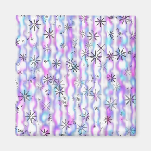 Dreamy Starburst Waves Pattern Magnet (Vorne)