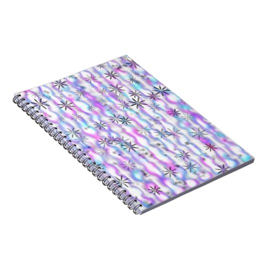 Dreamy Starburst Waves Pattern Notizblock (Rechte Seite)