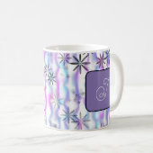 Dreamy Starburst Waves Pattern Personalized Kaffeetasse (VorderseiteRechts)