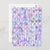 Dreamy Starburst Waves Pattern Postkarte (Vorne/Hinten)