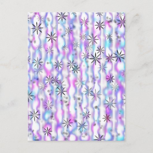 Dreamy Starburst Waves Pattern Postkarte (Vorderseite)
