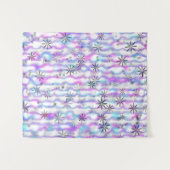 Dreamy Starburst Waves Pattern Wandteppich (Vorderseite (Horizontal))