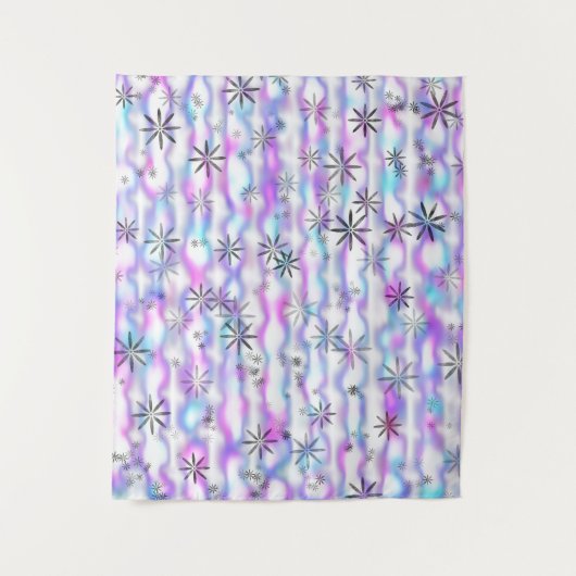 Dreamy Starburst Waves Pattern Wandteppich (Vorderseite)