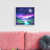 Dreamy Starlight River Landscape Serenity Leinwanddruck (Insitu (Wohnzimmer))