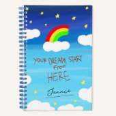 Dreamy Starry Night Dream Book Notizblock (Vorderseite)