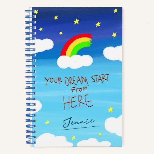 Dreamy Starry Night Dream Book Notizblock (Vorderseite)