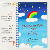 Dreamy Starry Night Dream Book Notizblock