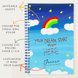 Dreamy Starry Night Dream Book Notizblock