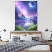 Dreamy Starry Night Leinwanddruck (Insitu (Schlafzimmer))