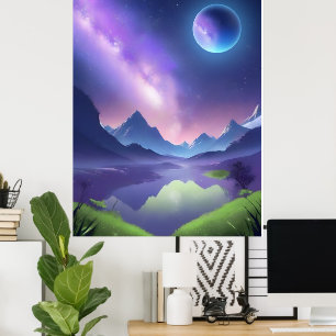 Dreamy Starry Night Poster