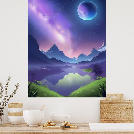 Dreamy Starry Night Poster (Küche)