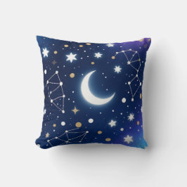 Dreamy Starry Night Sky Throw Kissen - Celestial C