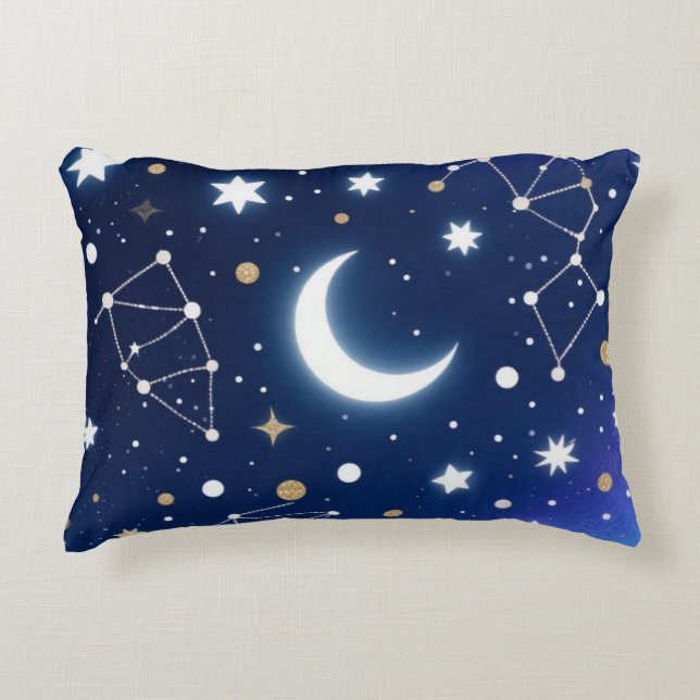 Dreamy Starry Night Sky Throw Kissen - Celestial C (Vorderseite)