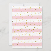 Dreamy Stars Pink Elephant Baby Dusche Einladung (Rückseite)