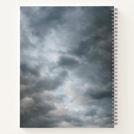 Dreamy Storm Clouds Breaking Sketch Journal Notizbuch (Rückseite)