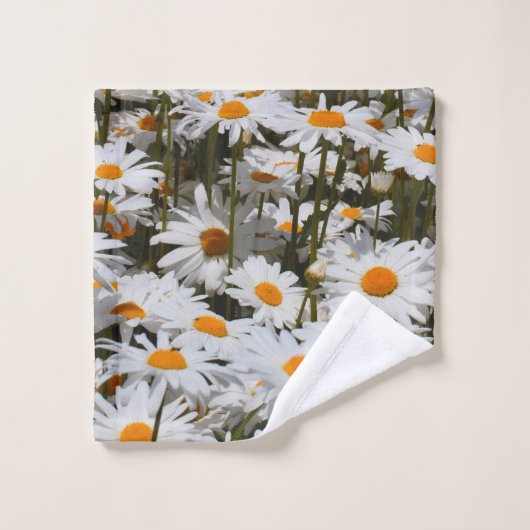 Dreamy Summer Field of Oxeye Daisies Badhandtuch Set (Waschlappen)