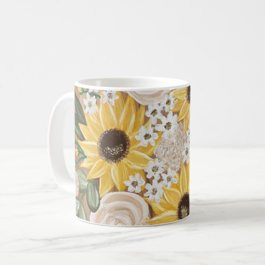 Dreamy Sunflower Coffee Tasse (Vorderseite Links)