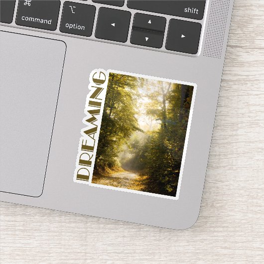 Dreamy sunlit park, nature aesthtetic photo aufkleber (Detail)