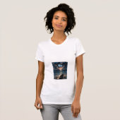 Dreamy Sunset Beach - Artistic Ocean View Women's T-Shirt (Vorne ganz)