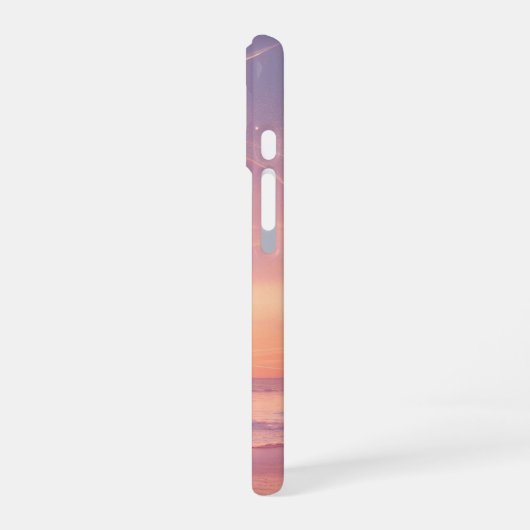 Dreamy Sunset Beach & Stardust Phone Case iPhone 16 Hülle (Linke Seite)