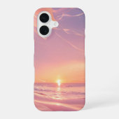 Dreamy Sunset Beach & Stardust Phone Case iPhone 16 Hülle (Rückseite)