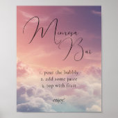 Dreamy Sunset Cloud 9 Mimosa Bar Sign Poster (Vorne)
