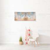 Dreamy Sunset Cloud Nine Brautparty Willkommen Banner (Insitu)