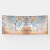 Dreamy Sunset Cloud Nine Brautparty Willkommen Banner (Horizontal)