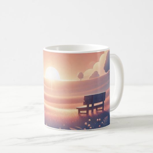 Dreamy Sunset Scene Tasse (VorderseiteRechts)