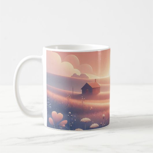 Dreamy Sunset Scene Tasse (Links)