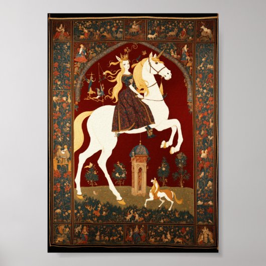 Dreamy Sunset Tapestry - Soft Pastel Ästhetische W Poster (Vorne)