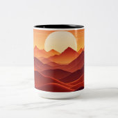 Dreamy Sunset Wave Horizon Tasse (Mittel)