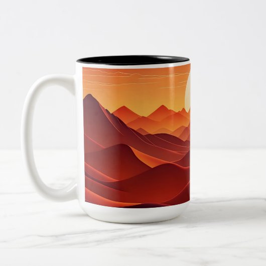 Dreamy Sunset Wave Horizon Tasse (Links)