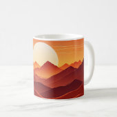 Dreamy Sunset Wave Horizon Tasse (VorderseiteRechts)