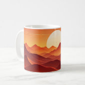 Dreamy Sunset Wave Horizon Tasse (Vorderseite Links)