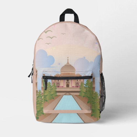 Dreamy Taj Mahal Bedruckter Rucksack (Vorderseite)