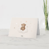 Dreamy Teddy Bären & Hot Air Ballon Danke Karte (Rückseite)