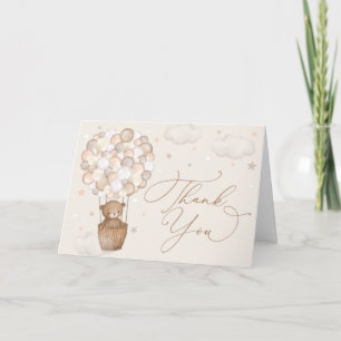 Dreamy Teddy Bären & Hot Air Ballon Danke Karte