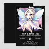 Dreamy Theme Fairy Birthday Einladung (Vorne/Hinten)