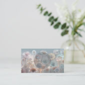 Dreamy Transparent Flowers Logo Visitenkarte (Stehend Vorderseite)