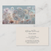 Dreamy Transparent Flowers Logo Visitenkarte (Vorne/Hinten)
