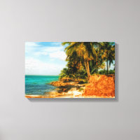 Dreamy Tropical Beach mit Rowboat