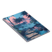 Dreamy Tropical Path Sunset Art Notebook Notizblock (Rechte Seite)