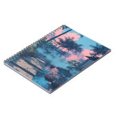 Dreamy Tropical Path Sunset Art Notebook Notizblock (Linke Seite)